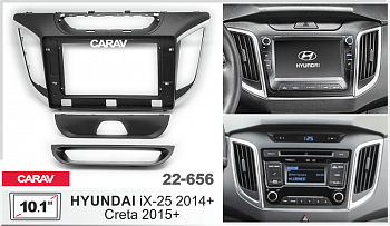 22-656 Рамка 10.1" HYUNDAI: iX-25 (2014+); Creta (2015+)