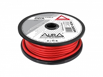 Кабель силовой AURA PCS-320R, омедненный алюминий (CCA), 4GA 25м красный