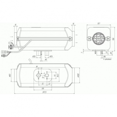 Отопитель воздушный ПЛАНАР PLANAR-44D-12-GP-S- сб.5770/7145 (4 kW)