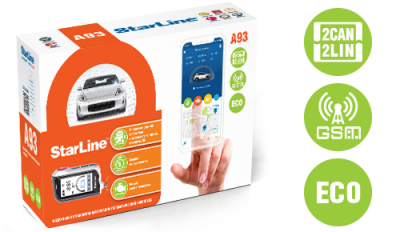 Автосигнализация c автозапуском StarLine A93 v2 2CAN+2LIN GSM ECO