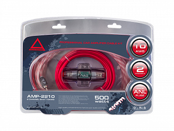 Установочный комплект AURA  AMP-2210, 2 канала, 10Ga, для установки 2-канального усилителя