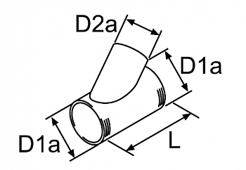 Тройник 60/60/60 (пластик) 1320472A/9009264B 