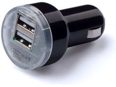 Автомобильное зарядное устройство USB Nokoko USBx2 Color черный 