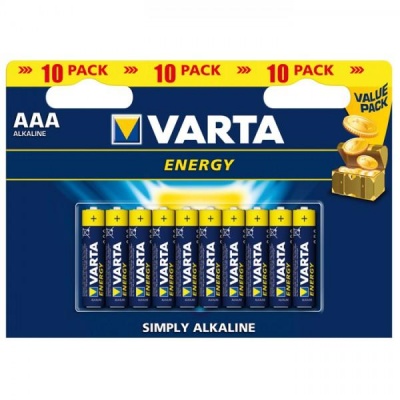 Элемент питания Varta AAA LR03 Energy Alkaline B (AAA, алкалиновая, в упаковке 10шт) цена 1 за штуку