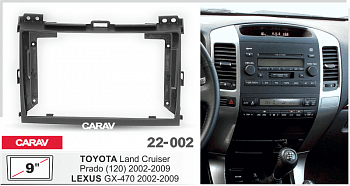 22-002 Рамка 9" LEXUS GX 470 (2002-2009);TOYOTA Land Cruiser Prado (2002-2009)