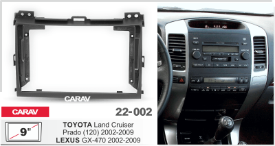 22-002 Рамка 9" LEXUS GX 470 (2002-2009);TOYOTA Land Cruiser Prado (2002-2009)