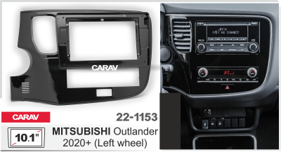 22-1153 Рамка 10.1" MITSUBISHI Outlander 2020+ (руль слева)