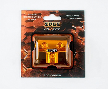Дистрибьютор питания EDGE EDC-DB020, один вход для 0 / 4Ga и два выхода для 0 / 4Ga.